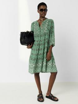 Gerard Darel Rim Geometric Dress, Green, Green