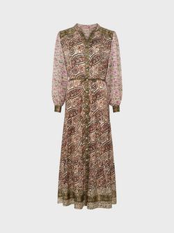 Gerard Darel Roselina Paisley Pure Silk Dress, Multi, Multi