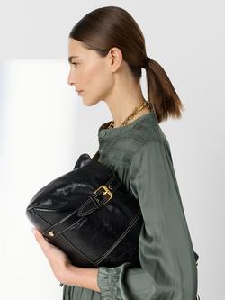 Gerard Darel Rubie Pleated Midi Dress, Khaki Green - view 2, Khaki Green