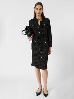 Gerard Darel Ruzena Knee Length Shirt Dress, Black - view 2, Black