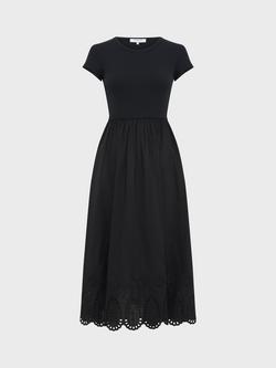 Gerard Darel Rynah Broderie Anglaise Hem Dress, Black - view 2, Black