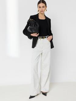 Gerard Darel Amaliah Stripe Jeans, Ecru, Ecru