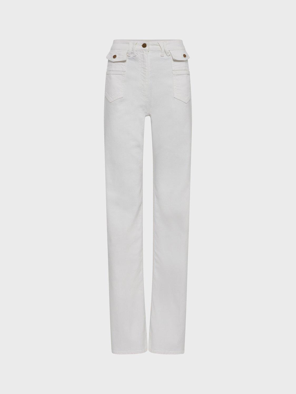 Product image 2 of 2, which shows Gerard Darel Anna Straight Cut Jeans, Optic White, 10