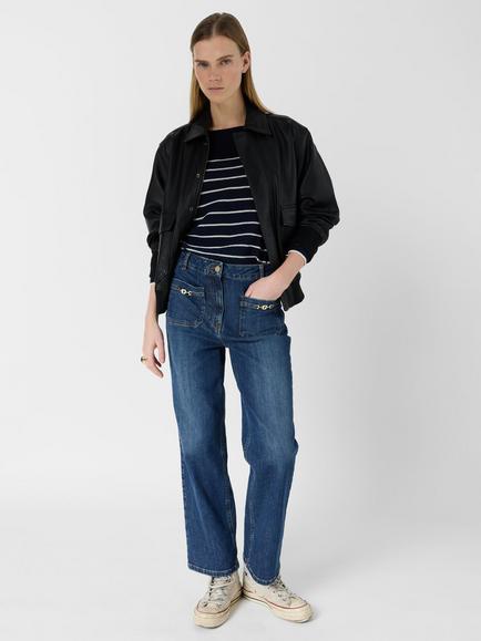 Gerard Darel Arlina Patch Pocket Jeans, Blue, Blue
