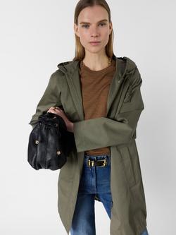 Gerard Darel Janaya Button Down Raincoat, Khaki Green, Khaki Green