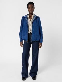 Gerard Darel Juline Monogram Print Jacket, Blue/Multi - view 2, Blue/Multi