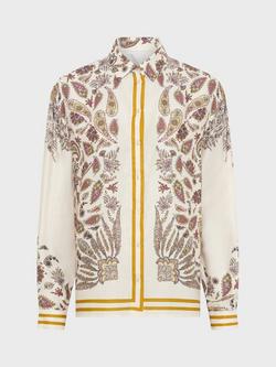 Gerard Darel Canna Paisley Print Blouse, Yellow, Yellow