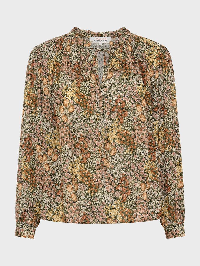 Product image 4 of 7, which shows Gerard Darel Carinne Floral Top, Pink/Multi, 10