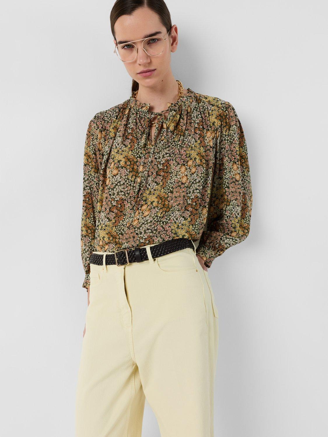 Product image 5 of 7, which shows Gerard Darel Carinne Floral Top, Pink/Multi, 10