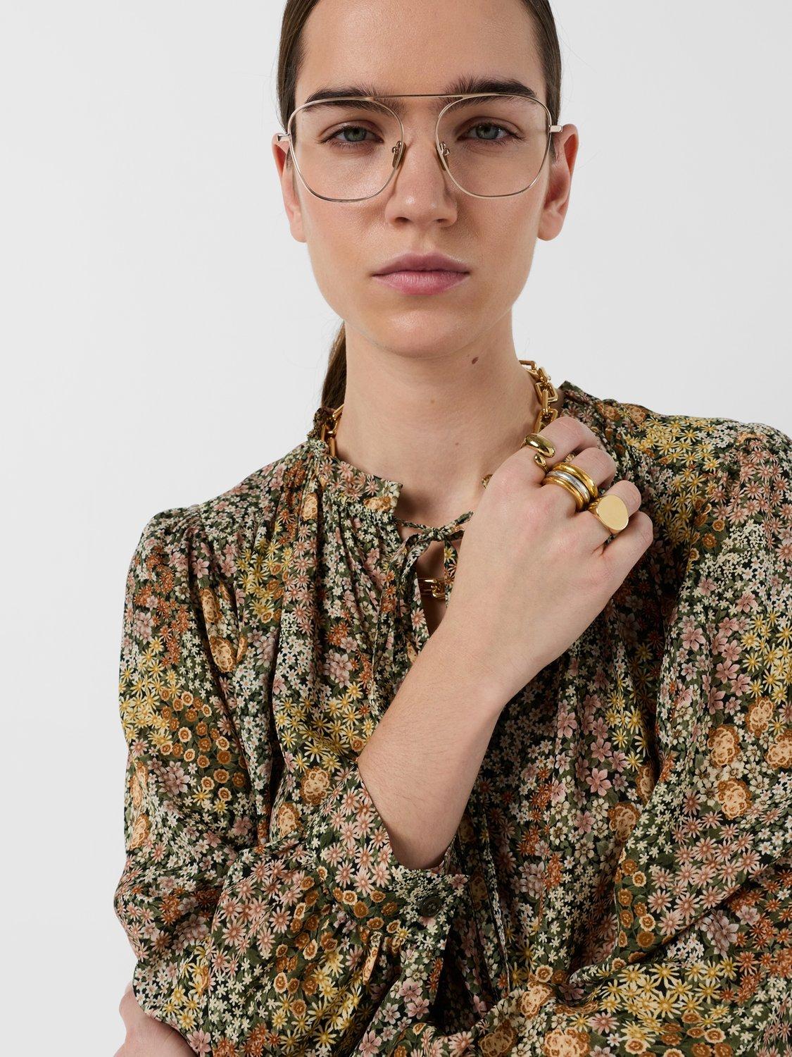 Product image 6 of 7, which shows Gerard Darel Carinne Floral Top, Pink/Multi, 10