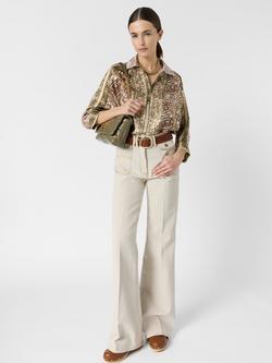 Gerard Darel Caurelie Paisley Pure Silk Top, Multicolor, Multicolor