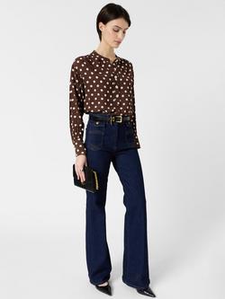 Gerard Darel Cayane Polka Dot Top, Brown, Brown