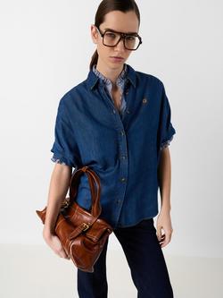 Gerard Darel Cess Pure Denim Shirt, Blue - view 2, Blue