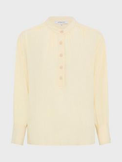 Gerard Darel Cezanna Stripe Button Neck Top, Yellow, Yellow