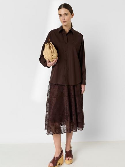 Gerard Darel Chrina Long Sleeve Shirt, Brown - view 2, Brown