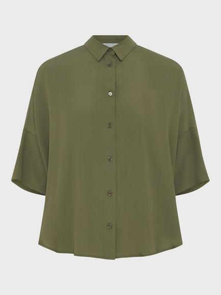 Gerard Darel Cirae Short Sleeve Shirt, Green