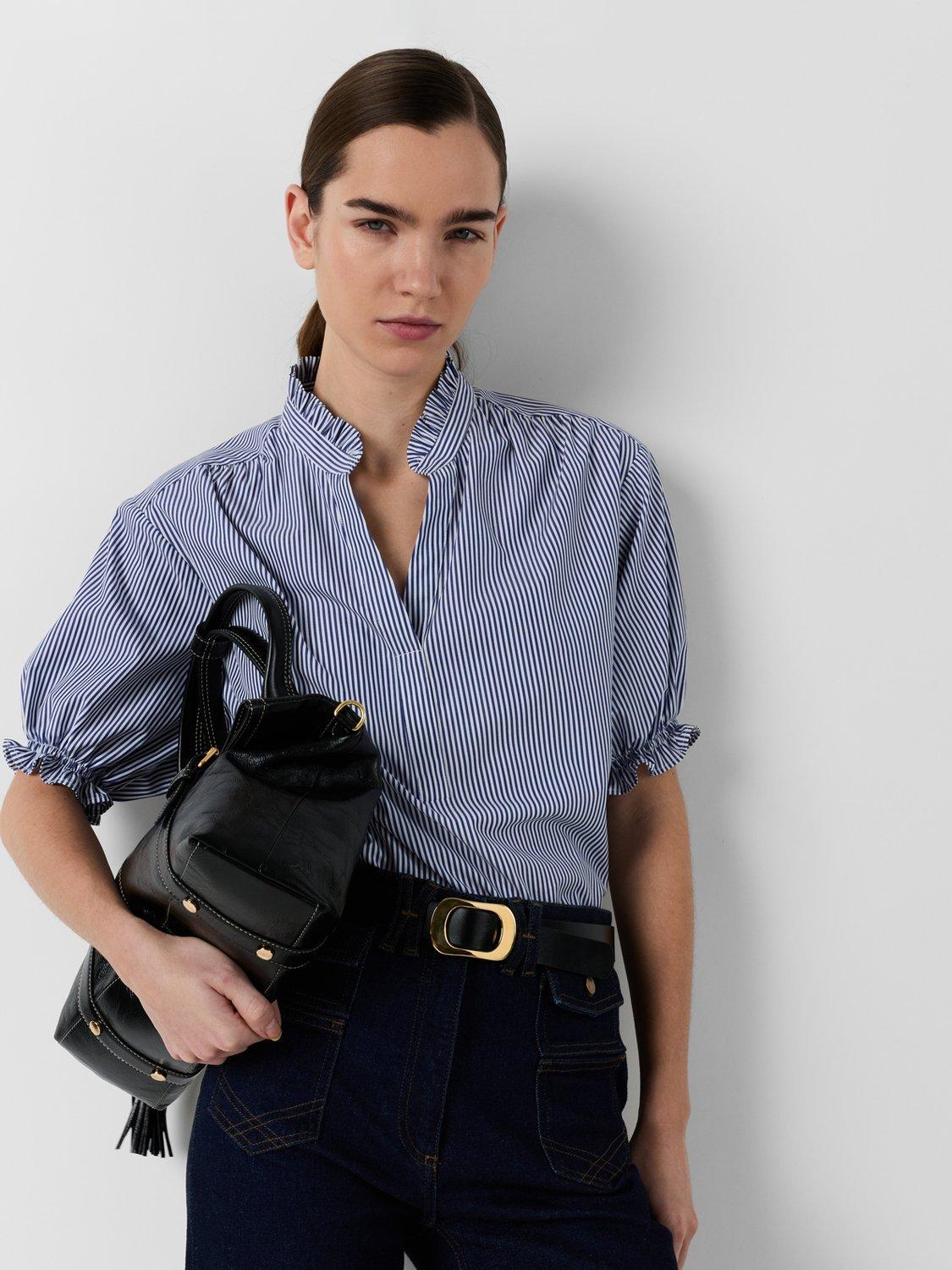 Product image 2 of 7, which shows Gerard Darel Clee Stripe Top, Blue, 10