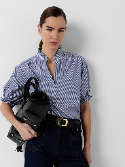 Gerard Darel Clee Stripe Top, Blue - view 2, Blue