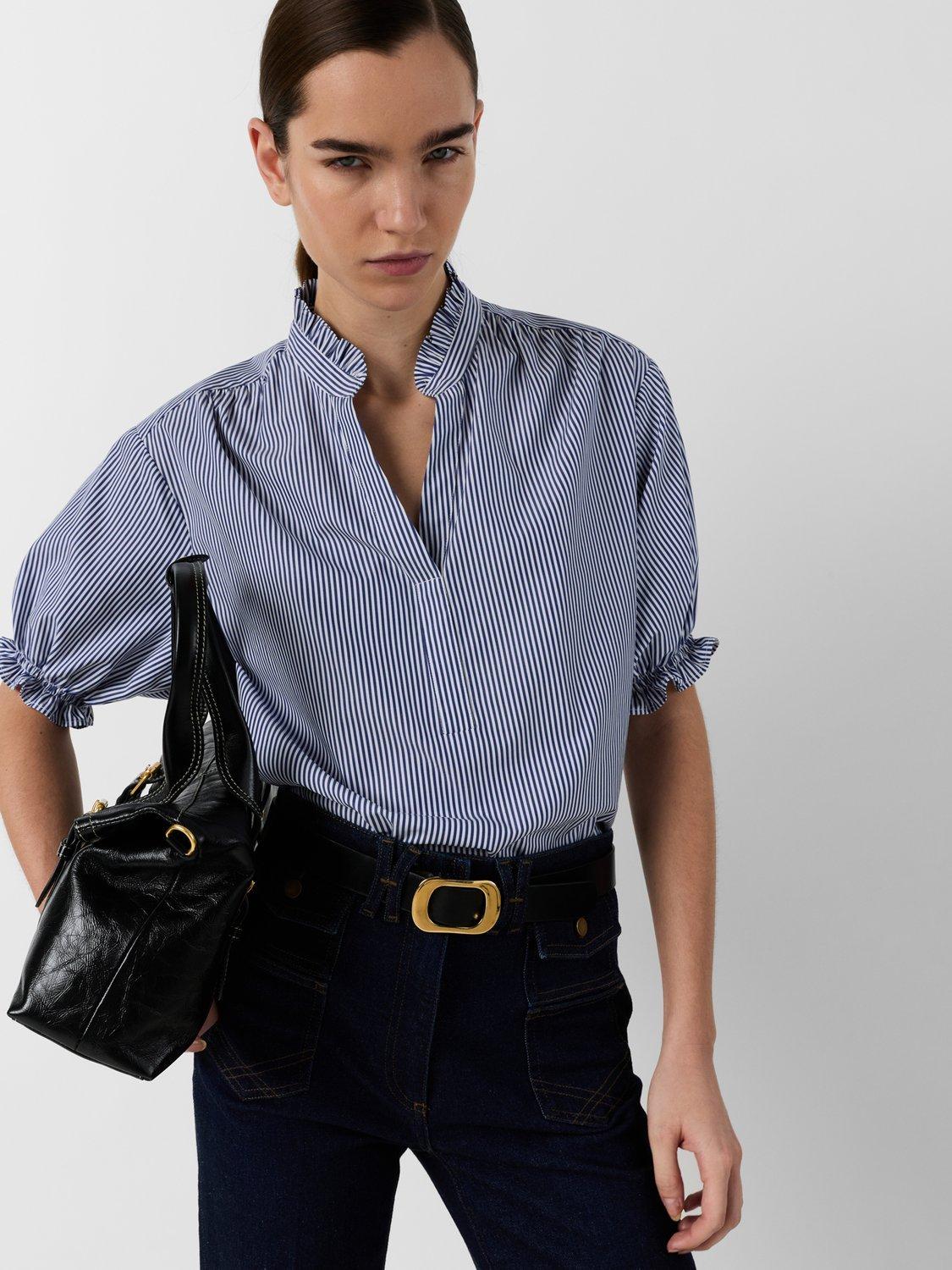 Product image 5 of 7, which shows Gerard Darel Clee Stripe Top, Blue, 10