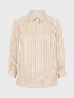 Gerard Darel Crina Metallic Stripe Shirt, Natural - view 2, Natural