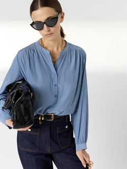 Gerard Darel Cyndie Gathered Shoulder Top, Bluesky