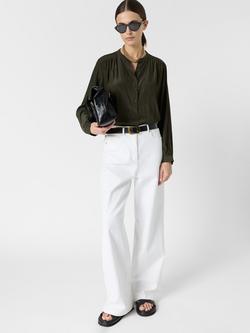 Gerard Darel Cyndie Gathered Shoulder Top, Green