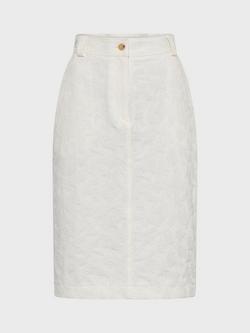 Gerard Darel Jalila Textured Midi Skirt, White - view 2, White