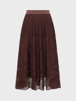 Gerard Darel Jany Lace Maxi Skirt, Brown, Brown