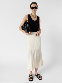 Gerard Darel Jocelyna Knit Pleated Skirt, Ecru, Ecru