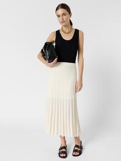 Gerard Darel Jocelyna Knit Pleated Skirt, Ecru - view 2, Ecru