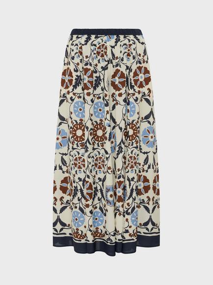 Gerard Darel Jonia Floral Maxi Skirt, Ecru/Multi - view 2, Ecru/Multi