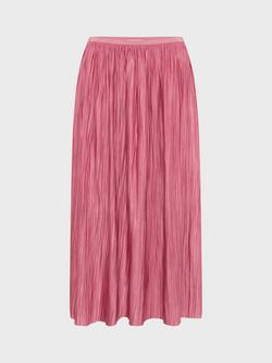 Gerard Darel Jocelyne Crinkle Textured A-Line Skirt, Pink - view 2, Pink
