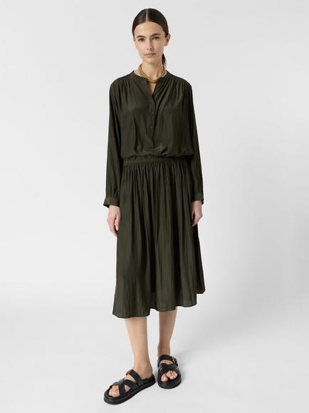 Gerard Darel Juliah Crinkle Midi Skirt, Green