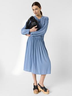 Gerard Darel Juliah Crinkle Midi Skirt, Blue Sky