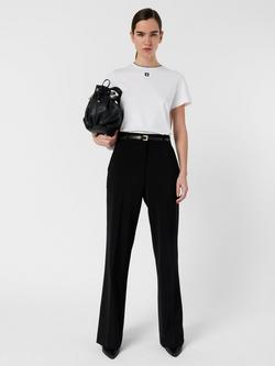 Gerard Darel Maiane Contrast Neckline T-Shirt, White, White