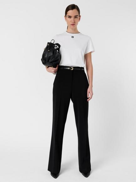 Gerard Darel Maiane Contrast Neckline T-Shirt, White, White