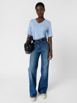 Gerard Darel Malvine V-Neck T-Shirt, Bluesky