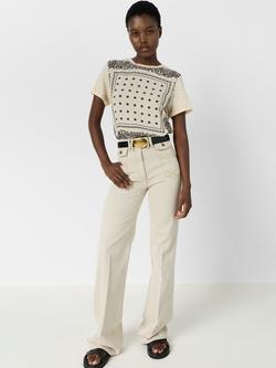 Gerard Darel Manolia Graphic Floral T-Shirt - view 2, Natural