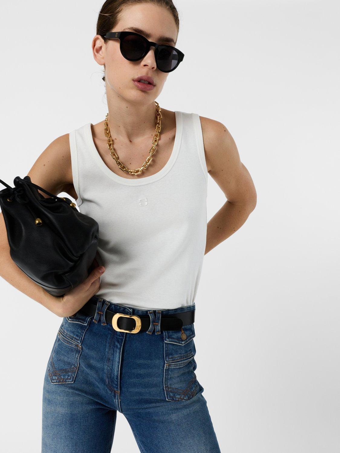 Product image 1 of 6, which shows Gerard Darel Maraude Tank Top, White, 10