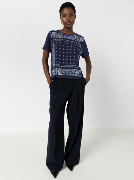 Gerard Darel Magnolia Graphic Floral T-Shirt - view 2, Navy