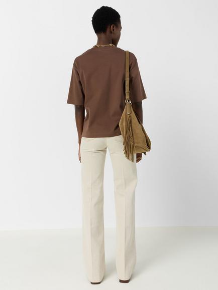 Gerard Darel Mayae Crew Neck T-Shirt - view 2, Brown