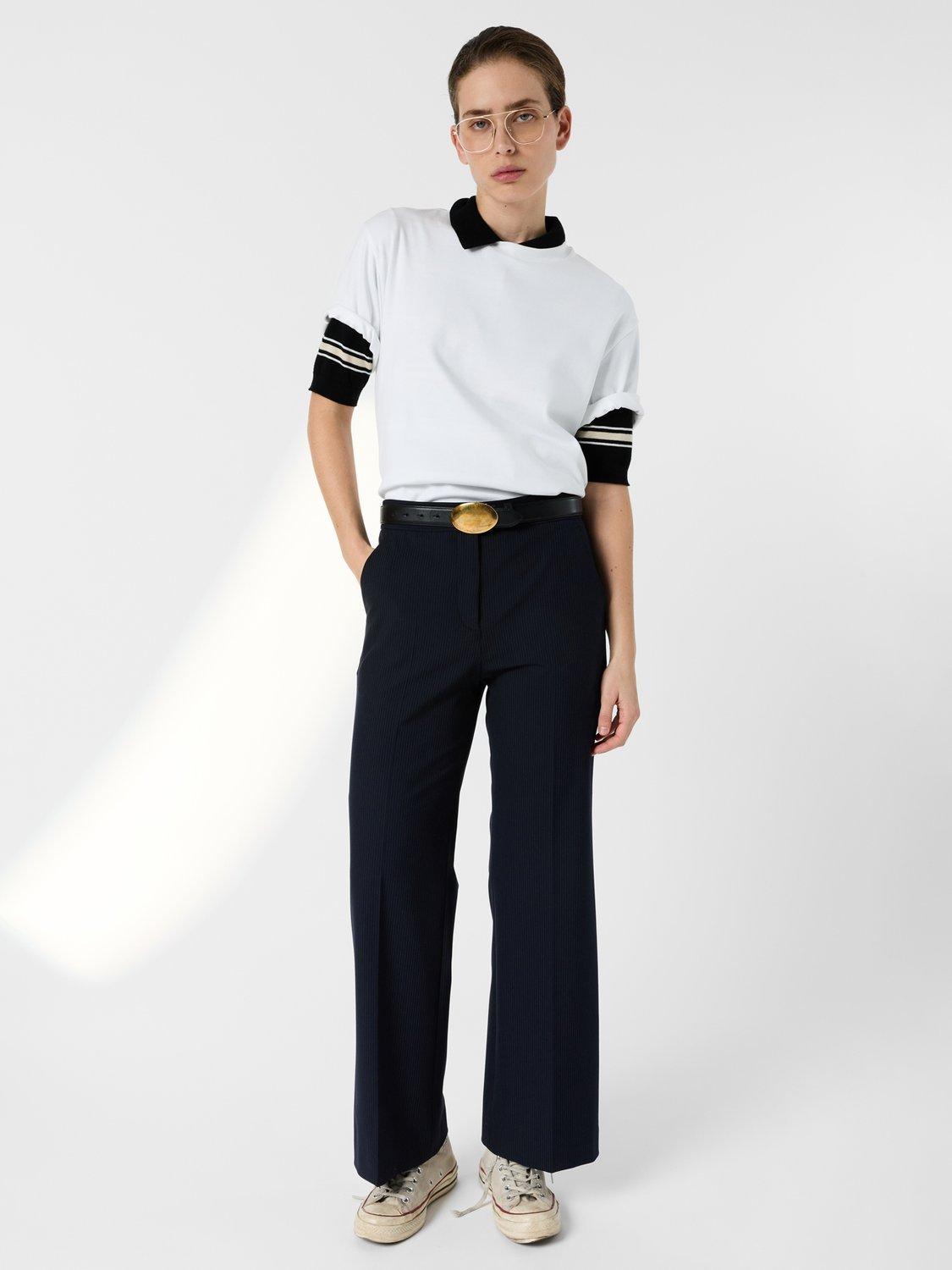 Product image 2 of 7, which shows Gerard Darel Mayae Crew Neck T-Shirt, White, 6