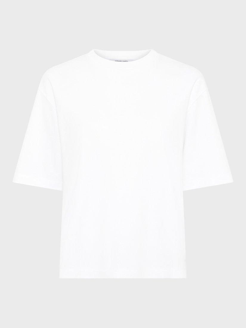 Product image 4 of 7, which shows Gerard Darel Mayae Crew Neck T-Shirt, White, 6
