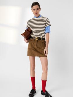 Gerard Darel Maysane Stripe T-Shirt, Brown, Brown