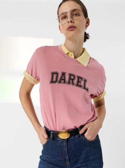 Gerard Darel Melly Logo T-Shirt, Pink, Pink