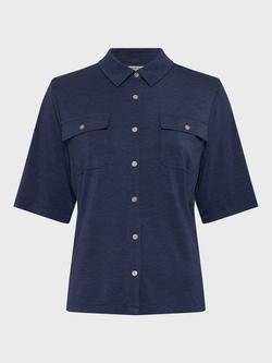 Gerard Darel Myla Utility Shirt, Indigo - view 2, Indigo