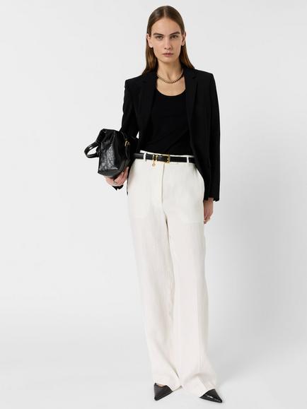 Gerard Darel Abelle Pure Linen Trousers, Ecru - view 2, Ecru