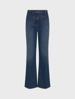 Gerard Darel Amandie Flared Jeans, Blue - view 2, Blue