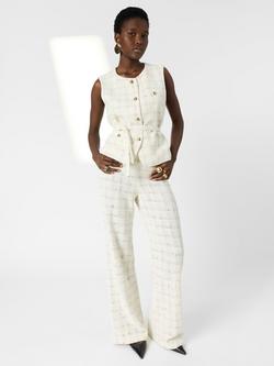 Gerard Darel Ariela Boucle Tweed Trousers, Ecru, Ecru