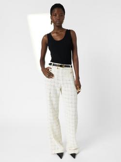 Gerard Darel Ariela Boucle Tweed Trousers, Ecru - view 2, Ecru